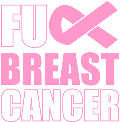 Fuck Breast Cancer Fight Logo Women's Sweatshirt