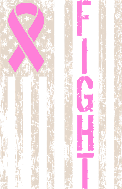 Fight Breast Cancer Awareness USA Flag Ribbon Bucket Hat