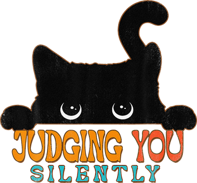 Funny Black Cat Judging You Silently Sarcastic Cat Women's T-Shirt