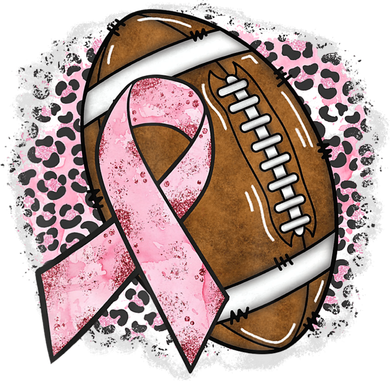 Football Breast Cancer Awareness Pink Ribbon Leopard Baby Bodysuit