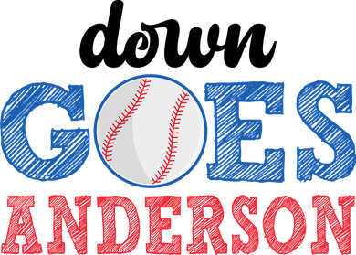 Funny Baseball Fight Down Goes Anderson Tank Top