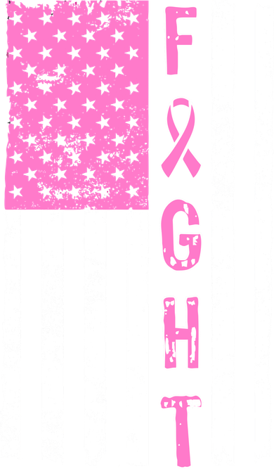 Fight Breast Cancer American Flag Bucket Hat
