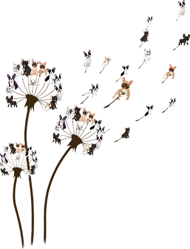 French Bulldog Flower Fly Dandelion Funny Dog Lovers Doggie Tank