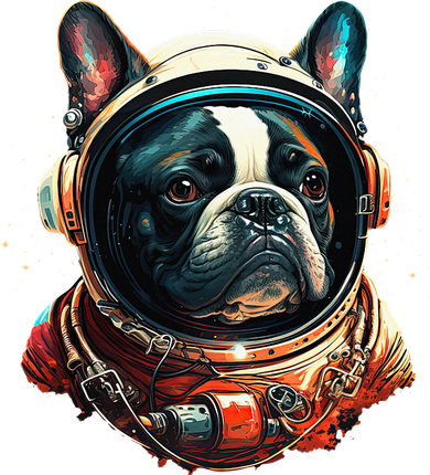 French Bulldog Frenchie Astronaut in the Space Women's Dry Zone Grid Polo