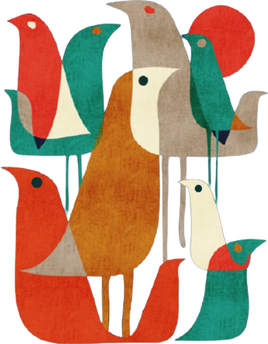 Flock Bird Illustration Coffee Mug