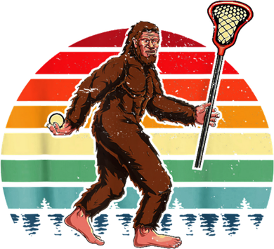 Funny Bigfoot Lacrosse Lax Sasquatch Lacrosse Team Player Kids Hoodie