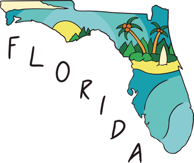 Florida Beach Map Kids Hoodie