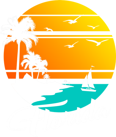 Florida Beach Sunset Button