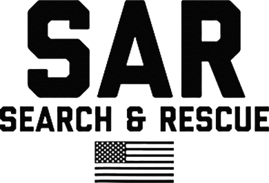FRONT & BACK Search And Rescue American Flag SAR Team Button