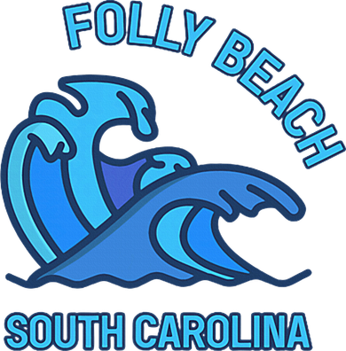 Folly Beach South Carolina Pocket Wave Souvenir Women's T-Shirt
