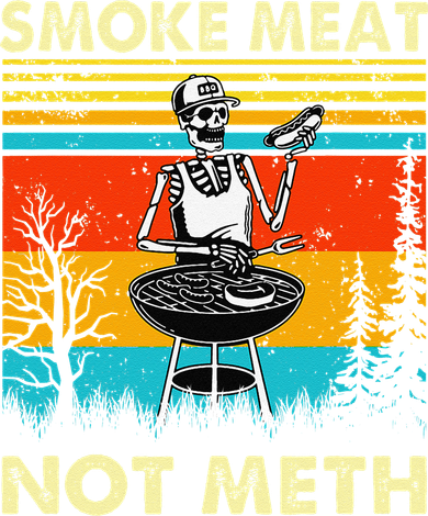 Funny BBQ Skeleton With A Hot Dog Smoke Meat Not Meth Master Mousepad