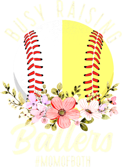Funny Baseball Softball Mom Of Both Busy Raising Ballers Golf Towel