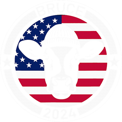 Funny Bruce The Cow Head Bruce For President 2024 Toddler Hoodie