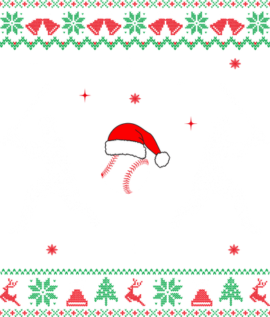 Funny Baseball Ugly Christmas Sweater Xmas Baseball Player Baby Bodysuit