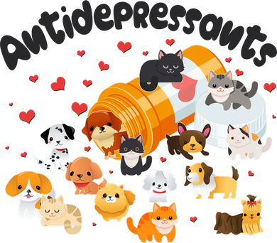 Funny Cute Antidepressants Pets Puppies And Kittens Women's Sweatshirt