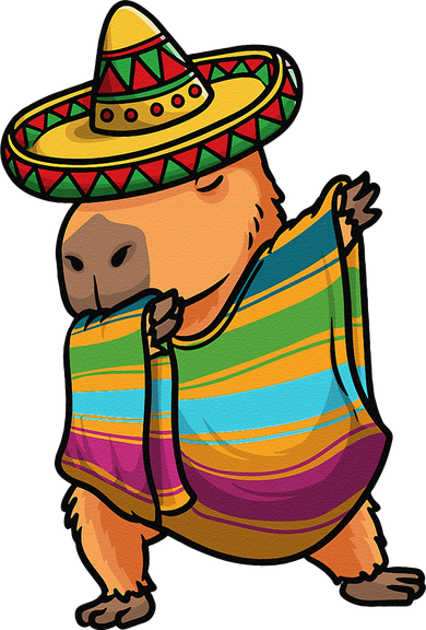 Funny Capybara Cinco De Mayo Rodent Dab Mexican Gift Bucket Hat