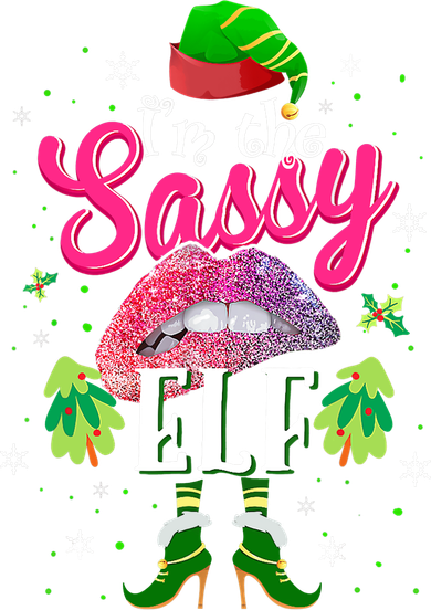 Funny Christmas Clothing I'm The Sassy Elf Tee Xmas Boys Women's Hoodie