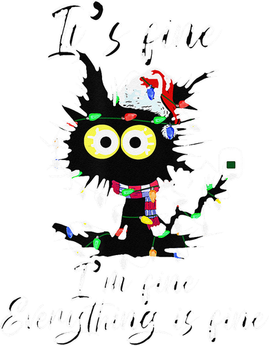 Funny Cat Christmas Its Fine Im Fine Everything Is Fine Tote Bag