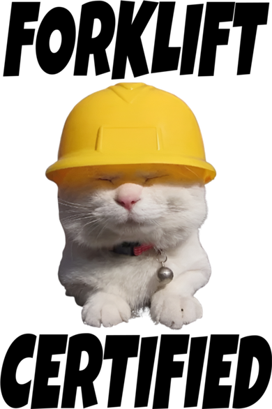 Forklift Certified Cat Ornament