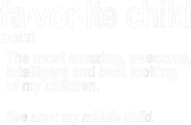 Favorite Child Definition Funny Mom And Dad Middle Child Doggie Tank