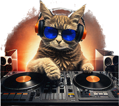 Funny Cat DJ Toddler Hoodie