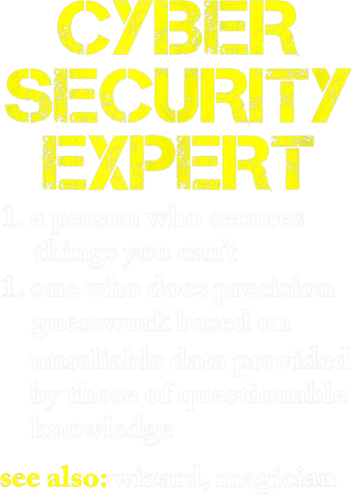 Funny Cybersecurity Definition Expert Computer Engineer TShirt Apron