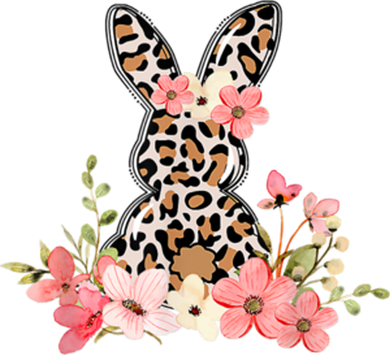 Floral Cheetah Easter Bunny Toddler Hoodie