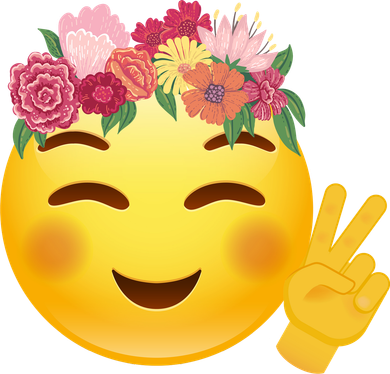 Flower Crown Emoji Kids T-Shirt