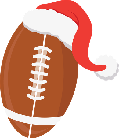 Football Christmas Funny Santa Hat Xmas Sports Holiday Baby Bodysuit
