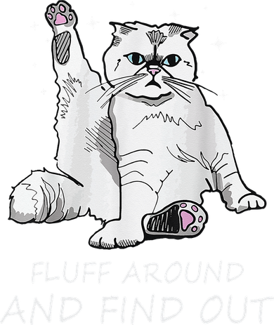 Funny Cat Fluff Around And Find Out Tank Top