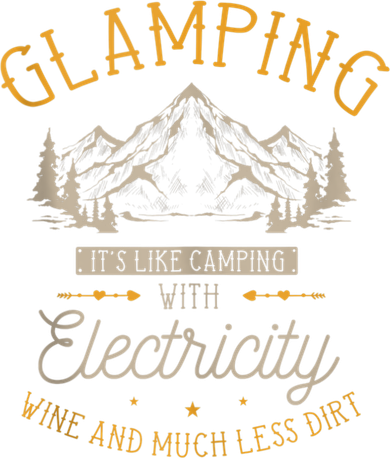 Funny Camper Glamping Nature Drinking Button