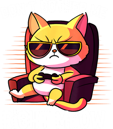 Funny Cat Gamer Don’T Bother Me Right Meow Video Games Lover Women's Tank Top