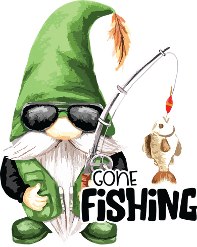 Fun Christmas Gone Fishing Gnome Fisherman Friends Women's Tank Top