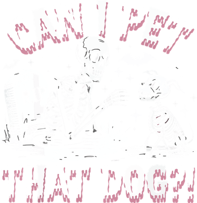 Funny Can I Pet This Dog Skeleton Halloween Dog Skeleton Button