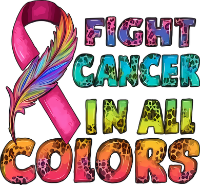 Fight Cancer In All Color Cancer Awareness For Cancer Supporter Kids Long Sleeve Shirt