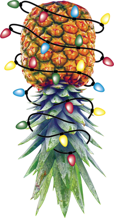 Funny Christmas Lights Upside Down Pineapple Swinger Funny Gift Kids T-Shirt