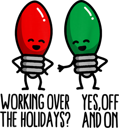 Funny Christmas Lights Pun Working Over Holidays Kids Long Sleeve Shirt