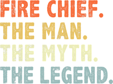 Fire Chief Man The Myth Legend Gifts Firefighter Fire Chief Kids T-Shirt