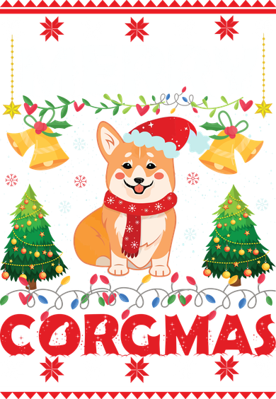 Funny Cute Merry Corgmas Ugly Christmas Sweater Toddler Long Sleeve