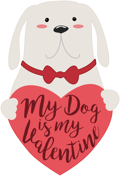Funny Cute My Dog Is My Valentine Coaster