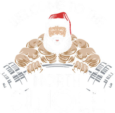 Funny Christmas North Swole Santa Claus Exercise Gym Mousepad