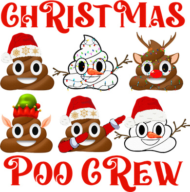 Funny Christmas Poop Crew Witner Holiday  Women's Long Sleeve Shirt