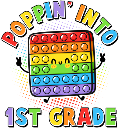 Funny Cute Poppin' Into 1st Grade Fidget Toy Golf Towel