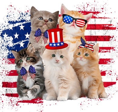 Funny Cat Patriotic USA Cat Lovers Cat Moms 4th July Coffee Mug