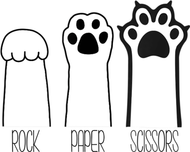 Funny Cat Rock Paper Scissors Cat Paws Cat Lover Women's V-Neck T-Shirt