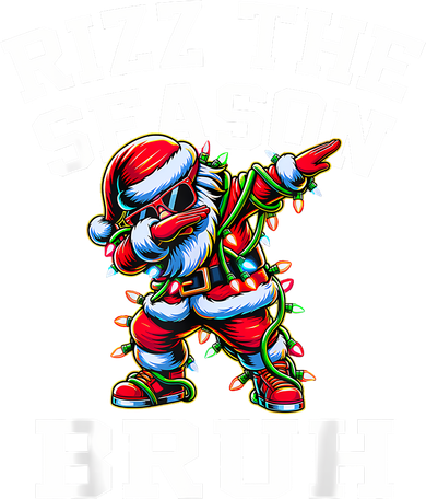 Funny Christmas Rizzmas Santa Xmas Rizz The Season Bruh Golf Towel