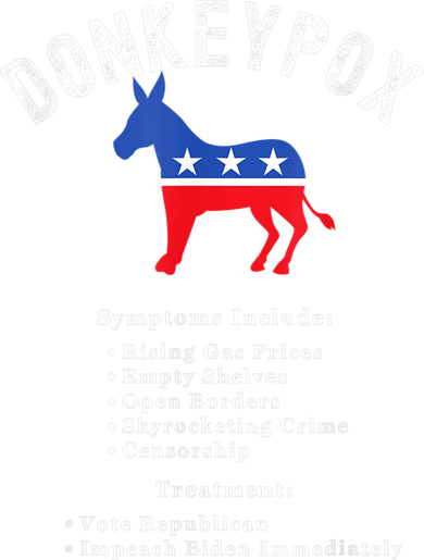 Funny Conservative Republican Anti Biden Donkeypox Toddler Hoodie