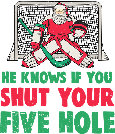 Funny Christmas Santa Ice Hockey Goaltender Goalie Gift Bucket Hat