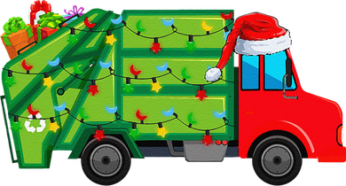 Funny Christmas Santa Claus Garbage Truck Garbage Trucker Kids T-Shirt