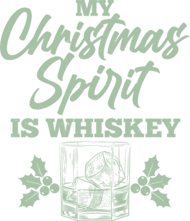 Funny Christmas Spirit Is Whiskey Golf Towel